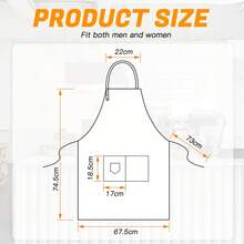 A Fun I'Not Spoiled, My Husband Just Loves Me Chef Apron With Adjustable Tie And 2 Pockets - Suitable Women And Men And Kitchen Apron Cooking, Baking, BBQ Cute Couple - Durable Polyester Material With Heart Design And Playful Message Suitable Women's Kitchen Apron Suitable Men's Kitchen Apron With Pockets Suitable Cooking Funny Apron - Black - View 8