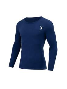 2pcs Men's Long Sleeve T-Shirt + Pants Set, Warm Casual Base Layer Thermal Top And Bottom For Autumn/Winter