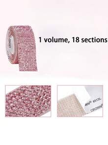 1 jard samoprzylepnej, błyszczącej wstążki z kryształkami, brokatowa naklejka z kryształkami, dekoracja świąteczna, stolik do makijażu do samochodu, rolka z naklejkami na dekoracje weselne, proces produkcji kryształków 2 mm (czerwony/srebrny/różowy/złoty)