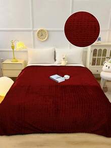 200*220cm Frazada De Franela a Cuadros De Estilo Tradicional Acogedor, Suave Terciopelo De Panda (Fibra De Poliéster), Cálida, Suave y Acogedora Para Siestas, Oficina, Camping Al Aire  Uso En El Sofá - Beis - Ver 8