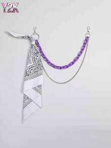 Cadenas para pantalones estilo Hip-Hop de la calle Y2K, accesorios de cadenas de pantalones de plástico acrílico, collares colgantes fluorescentes para hombres y mujeres, cadenas para la cintura - Multicolor - Ver 5