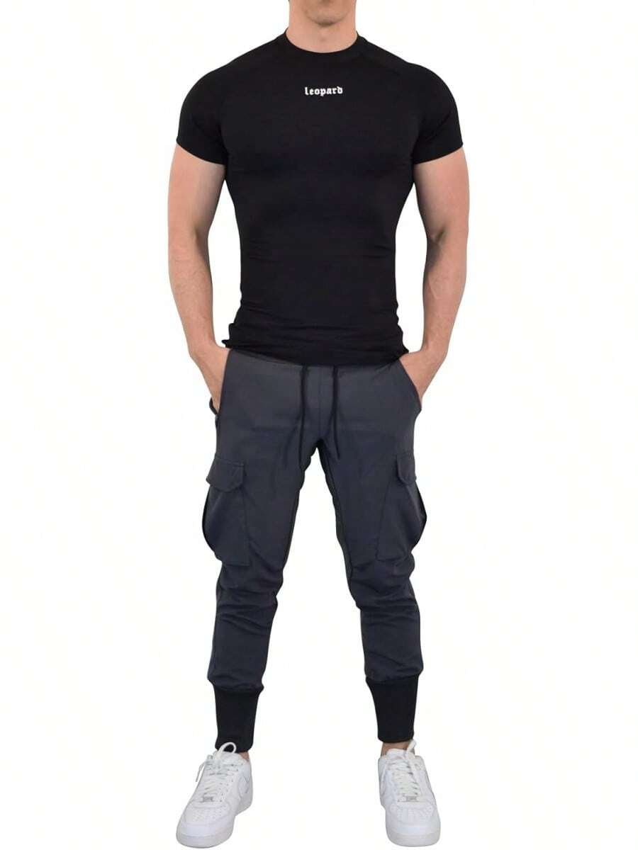 JOHN LEOPARD - Tactical Cargo Jogger Pantalon Cargo para Hombre - Gris Claro - Ver 1