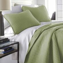 Full/Queen Quilt Bedding Set, Microfiber Quilts Queen Size, Coverlet, Stain & Pet Hair Resistant Bedding, Full Size Bedspread With 2 Pillow Shams, Bone, 2025 - 19 - 鼠尾草綠 - 查看 2