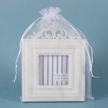 HRX Package 100pcs Large Organza Bags White 8 X 12 Inch Mesh Gift Drawstring Pouches Goodie Bags For Christmas Shower Party Favors Samples - White - View 6