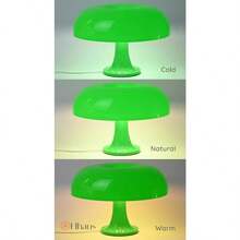 Funky LED Mushroom Lamp Green Cute Night Light Remote Controlled And Dimmable Retro Living Room Decor Relaxing Ambience And Mood Lighting Auto Timer Living Room Home Decor Lighting - Green - View 7