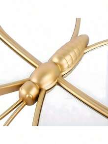 1pc Creative Decorative Mirror, Luxury Vintage Butterfly Decor, Unique Wall Hanging Mirror For Living Room - Gold 1-pack - View 2