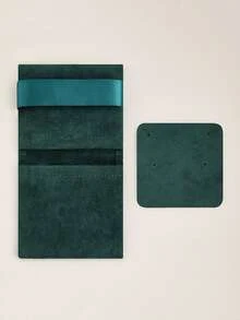 Pochette à bijoux en microfibre haut de gamme - fermeture à pression, cordon coulissant et design à rabat avec organiseur de boucles d'oreilles. Organisateur de rangement pour femmes, essentiels de voyage, fournitures scolaires, dortoir - Multicolore - Voir 18