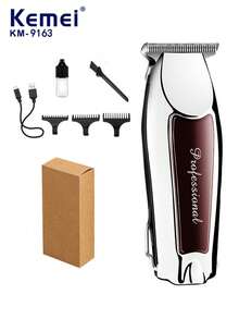Kemei 1pc KM-9163 Men's Electric Hair Clipper, USB Rechargeable Cordless Hair Trimmer, Portable Home Hair Shaver, Grooming Kit, Gift For Boyfriend, Father's Day - Multicolor - View 8