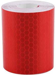 Keenso Cinta Reflectante, Cinta Reflectante de Advertencia para Exteriores de 5 X, Cinta Reflectora para Bicicletas de Remolque (Rojo) - 1 - Ver 2