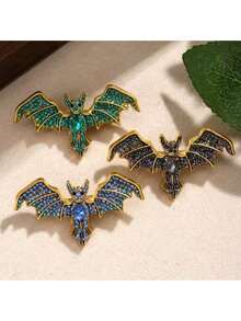 Vintage Devil Bat Brooch Men And Women, Clothing Accessories, Scarf Pin, Clothing, Shoe - 黑色 - 查看 5