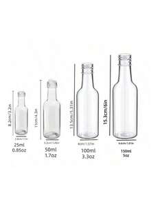 1/2/5/10pcs Mini Liquor Bottles,0.83oz 1.7oz 3.3oz Plastic Empty Miniature Bottle With Golden Cover Screw Caps, Small Shot Bottles, Drink Containers Wine Bottles Reusable Empty Spirit Bottle Juice Bottles Alcohol Bottles Sauce Bottles, Available In A Variety Of Colors And Sizes, For Weddings Parties, Christmas Day Party Supplies Perfect For Bathroom Travel, Outdoor Camping, Wedding Parties And Business Travel, Easy To Carry - Nhiều màu - Xem 11