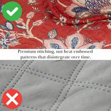 Full/Queen Quilt Bedding Set, Microfiber Quilts Queen Size, Coverlet, Stain & Pet Hair Resistant Bedding, Full Size Bedspread With 2 Pillow Shams, Bone, 2025 - 35 - 詹姆士一世時期柳樹紅 - 查看 4
