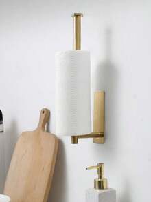 1 Stück Edelstahl Küchenhandtuchrollenhalter, Wandmontierter Papierhandtuchhalter, Bohren nicht erforderlich