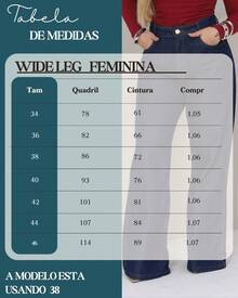 Women's Wide Leg Jeans, Marbled Pattern, Thick Premium Fabric, 100% Denim - 深色水洗藍 - 查看 9