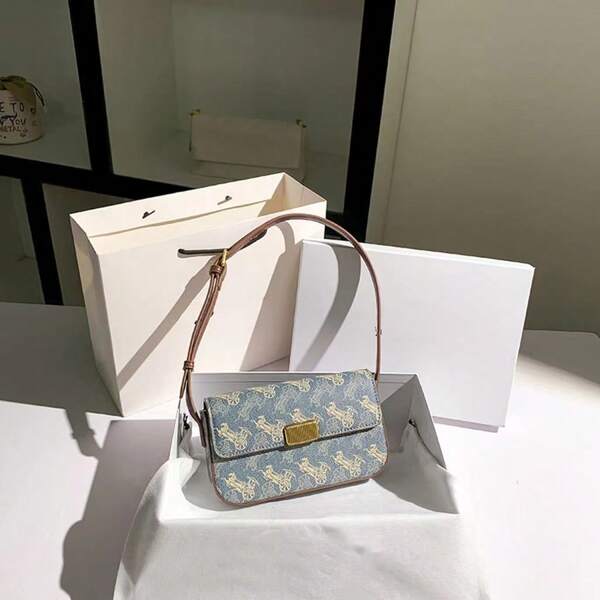 حقيبة إبط/بيجيت فاخرة ذات سعة كبيرة مطبوعة بتصميم راقي وعصري للنساء، أنيقة ومتعددة الاستخدامات، مع حزام كتف قابل للتعديل وتصميم متقاطع، مناسبة للعمل والجامعة والاستخدام اليومي