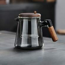 Thick & Heat-Resistant High Capacity Glass Teapot, Stainless Steel Filter, Suitable For Gas Stove, Induction Cooktop, Electric Stove, Portable Hand-Brew Tea Pot For Flower Tea, Black Tea, Pu-Erh Tea, Easy To Clean, Great For Living Room, Office, Tea Ceremony, Gift Or Personal Use - Multicolor - View 4