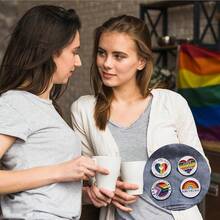 Pride Pins Outfits For Women Lgbtq Pins Gay Bi Ally Rainbow Lapel Pin Rainbow Flag Brooch Decoration For Clothes Bags Accessories{Inchcolor_nameinch:InchD1-4pcsinch} - D1-4件 - 查看 5
