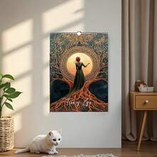 2026 Tree Of Life Wall Calendar - Elegant Gothic-Style Tree Of Life Design With Golden & Brown Tones, Undated Monthly Planner With English Text, Dry-Eraseable Large Calendar For Home Decor, Birthday & Christmas Gift, Family Planning - Calendar - View 8