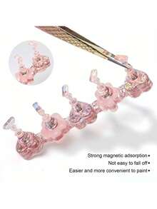 1 Piece Heart-Shaped Flower Base, Aurora Nail Care Stand, Nail Practice Stand, Personal Diy Photo Display Props, Tools, Nail Care Tools, Nail Care Supplies - Multicolor - View 5