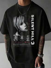 Men's Heather Design T-Shirt From Silent Hill 3, Graphic Print, Comfortable Cotton Fabric, Available In Various Sizes, Perfect For Casual Wear And Fans, Unique Style. - màu đen - Xem 6