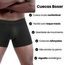 Set Of 4 Men's Boxer Briefs, Premium Cotton, Comfortable For Adults - Đen và trắng - Xem 7
