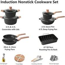 Set da cucina - Pentole nere + teglia da forno - Visualizzare 2