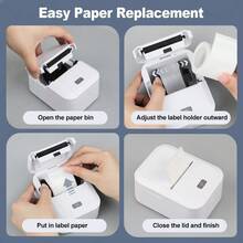 Marklife X2 Label Printer, Portable Thermal Printer For Printing Name Tags, Item Labels, Clothing Tags, Can Labels And Address Labels. Suitable For Students, Homes And Personal Use. Compatible With Android, Apple And Windows Systems, Comes With 3 Rolls Of Paper. - Multicolor - View 11