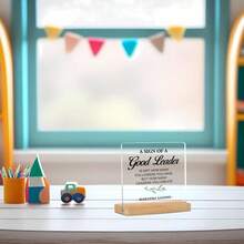 Meilleur cadeau de leadership - Cadeau de remerciement pour le patron/mentor - Plaque de décoration de bureau en acrylique