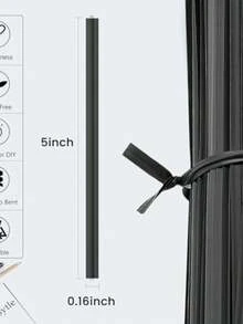 400 Pcs Twist Ties For Bags 5" Cable Ties Bag Twist Ties For Cord Twist Bread Ties Reusable Black Plastic Coated Ties Heavy Duty Bread Ties Twist Wire Ties For Household And Office Use - Black - View 3