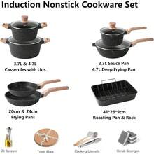 Set da cucina - Pentole nere + teglia da forno - Visualizzare 10