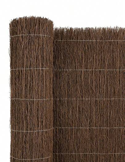 Jardin202 Cerramiento Natural de Brezo 1400 g/m² | Ocultación 80% con Alambre Cosido