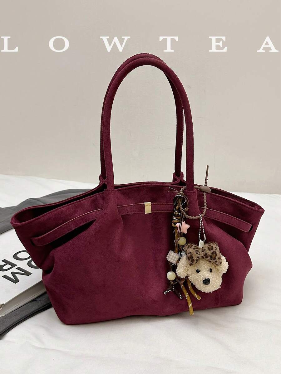 1个纯色哑光PU布单肩包，复古时尚大容量手提包，配有可拆卸肩带、磁扣和双提手设计，适合旅行、购物、约会、作为女士礼物，也适合青少年女孩、大学生、初学者和白领，是办公室、校园、工作、商务、通勤、户外、旅行和徒步的理想之选。