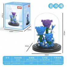 10款迷你花园摆件，永生花系列，微缩花卉世界，春日氛围，防尘，情人节/生日/圣诞节/母亲节完美礼物之选，手工制作，趣味收藏，桌面艺术摆件 - 彩色 - 查看 10