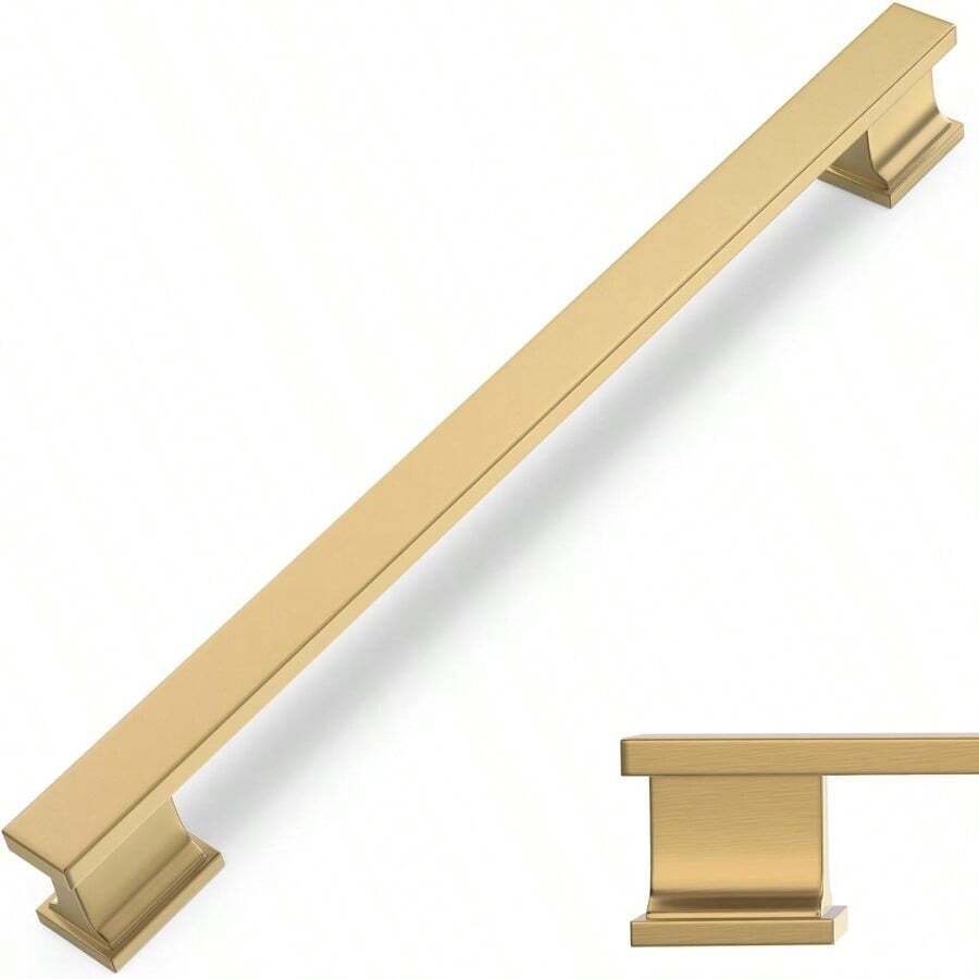 10 Pack 7.5 Inch 192mm Champagne Bronze Cabinet Handles Gold Kitchen ...
