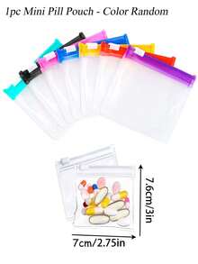 Travel Pill Box, Portable Daily Pill Case, Compact Weekly Travel Pill Box, Portable Pocket Pill Box, Vitamin Fish Oil Divided Pill Box, Can Hold Vitamins, Cod Liver Oil, Travel Essential, Back To School - Multicolor - View 12