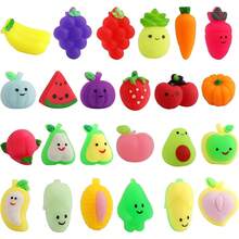 24-Piece Fruit-Themed Mochi Squishy Toy Set – Bulk Party Favors For Kids, Perfect For Classroom Prizes, Birthday Pinata Fillers, Goodie Bags, Christmas Stockings, Easter Baskets, And Valentine's Day Gifts| Stress-Relief Squishies For All Ages(A Random Bucket) - 水果 - 查看 5