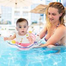 LJ-CL Flotador De Piscina para Niños,Bomba Manual Incluida,Anillo de natación para niños,Juguetes Divertidos para Agua,Flotador Inflable para Niños a Partir de 3 Año - Rosa - Ver 8