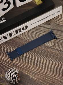 适用于 38mm、40mm、41mm、42mm、44mm、45mm、46mm、49mm 表盘的兼容不锈钢表带，磁吸式表扣，适配 Ultra、SE、11、10、9、8、7、6、5、4、3、2、1 系列手表，男女通用 - 午夜藍 - 查看 2