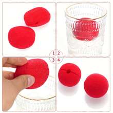 2pcs Clown Set Red Nose And Wig, Suitable For Halloween Party Carnival Role Play For Men And Women Adult Decorations