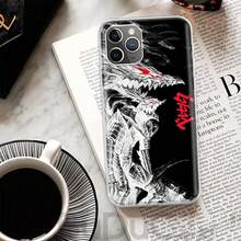 Black White G-Guts B-Berserks Cover Compatible With  16 15 Pro Max 14 Plus 13 12 Mini 11 Apple Phone Case X XS XR 7 8 + Art Print Shel, Cover Compatible With  17 Pro Max Case,  17 Pro Case,  17 Case,  16 Pro Max Case - AN576-2 - 查看 6