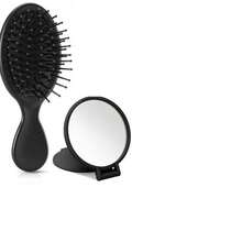 2/6/12/24 Pcs Mini Hair Brush Set, 12 Pcs Travel Wet & Dry Hair Comb, Pocket Smooth, 12 Pcs Compact Folding Makeup Mirror, Suitable For Spa, Overnight, Birthday, Bridal, Bachelorette, Christmas Party Gifts (Blue, Purple, Pink, Black) - Multicolor - View 10