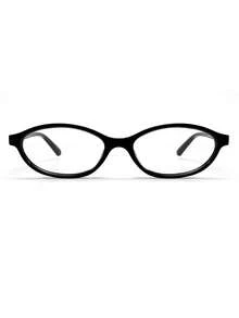 1pc Oval Fashion Glasses Frame Transparent Glasses Retro Versatile Women's Glasses Clear Glasses Suitable For Daily Commuting, Learning, Writing, Wearing Street Photography, Vacation Travel, Summer Beach Accessories, Summer Exquisite Accessories, Back To School Dressing - màu đen - Xem 7