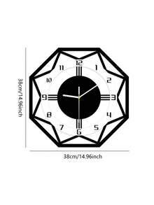 1 件挂钟装饰，摇摆厨房挂钟，24*41-33*56 厘米大挂钟，装饰钟，金属墙艺术，模拟大钟适用于卧室、家庭、厨房、办公室、餐厅（黑白）、家居装饰、房间装饰