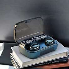 M10 TWS Fone Bluetooth Headphones With Mic Earbuds Charger Box Wireless Earphones LED Display Wireless Bluetooth Headset - Black - View 2