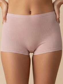 Faja Bóxer de Cintura Alta Acanalada Sin Costuras (Seamless) | Pack Individual | Efecto Vientre Plano y Control Suave | Transpirable y Confort Total para Uso Diario | Lencería de Soporte Invisible. - Multicolor XL/XXL - Ver 9
