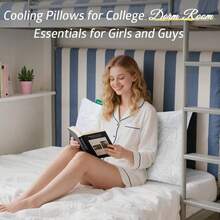 BETU Cooling Standard Pillow, Shredded Memory Foam Cool Pillow For Hot Sleepers, Adjustable Gel Firm Soft Support Bed Pillows For Back Pain And Side Sleeping, Birthday Gifts For Men, Women, Mom - MàuC - Xem 3