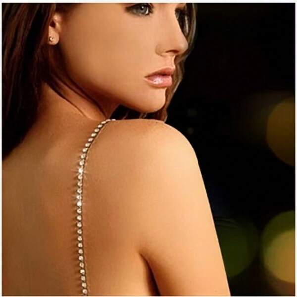 1pc Rhinestone Adjustable Shoulder Strap, Sexy Minimalist Shoulder Chain, Suitable For Wedding Dress, Formal Wear