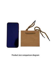 10Pcs-Khaki Kraft Paper Bags With Handles, Khaki Gift Bags, Solid Color Gift Bag, Mini Portable Small Shopping Bags For Boutique, Wedding Party Favor Bags, BabyShower, Birthday Party, Gift Bags, Bridesmaids Bags, Mother's Day Graduation