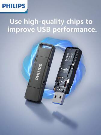 PHILIPS Unidad de estado sólido de alta velocidad , opciones de capacidad de 256GB/512GB/1TB. La cubierta abatible protege el puerto USB, amplia compatibilidad, satisface sus necesidades de almacenamiento de datos en cualquier lugar.
