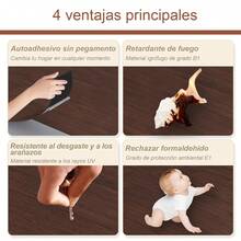 Sabiduría simple 5 ㎡   Piso vinilico autoadherible,Paquete de pvc autoadheribles,Piso laminado de gruesa de 2 mm,Piso pvc autoadherible para cocina,Sala de estar,Dormitorio,Oficina (8812) - 02-3 - Ver 1